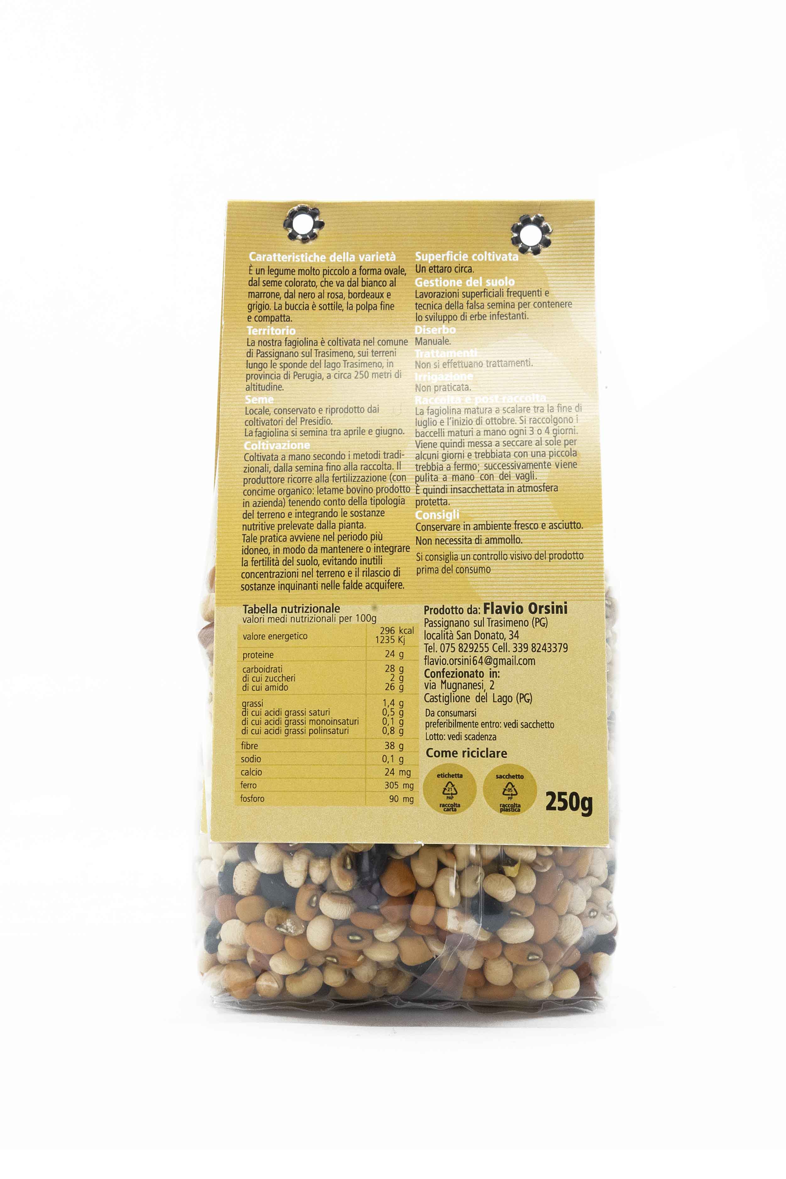 Trasimeno Bean from the Slow Food Presidium 250 gr 