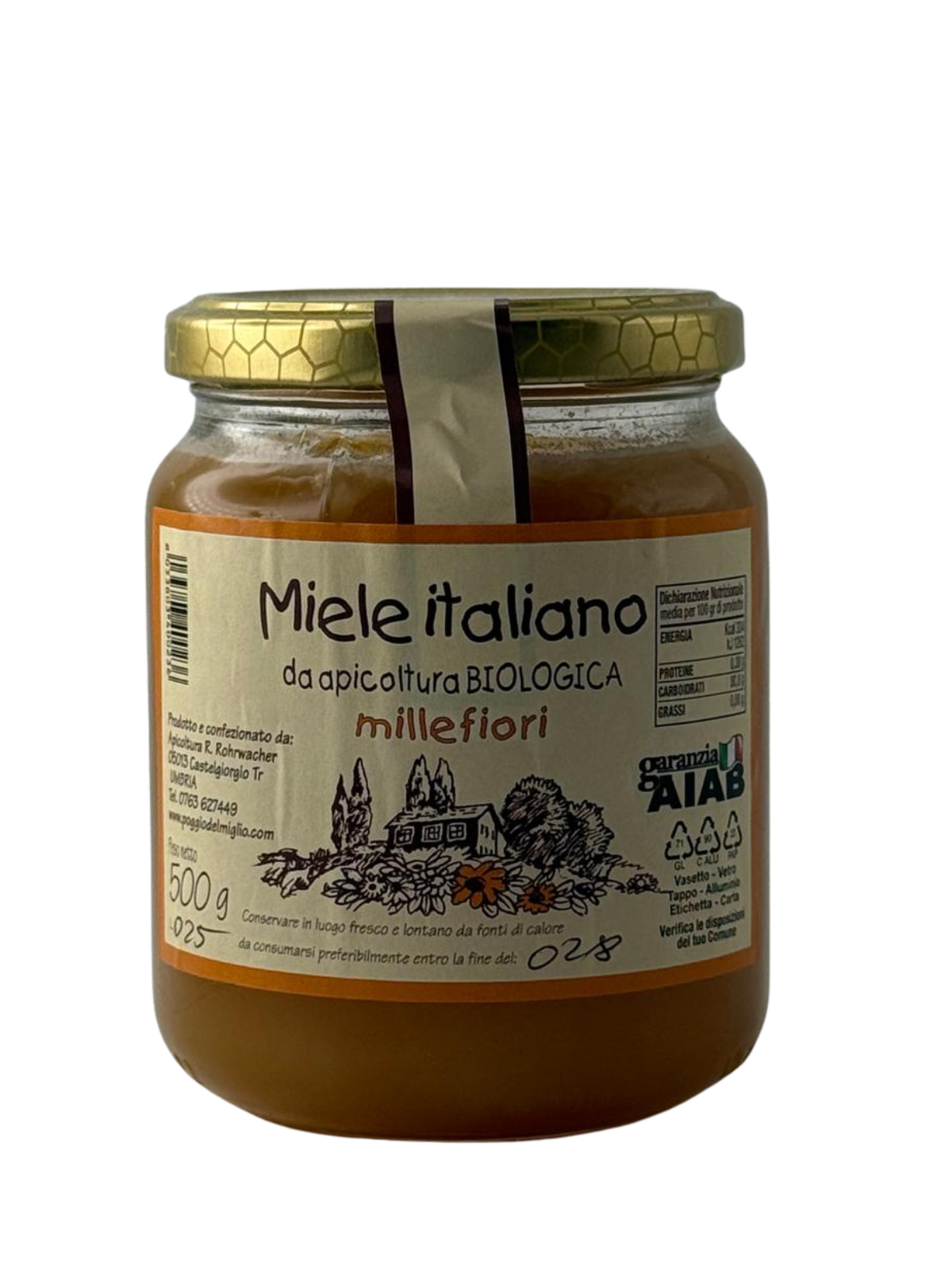 Miele Millefiori Apicoltura Reinhard Rohrwacher 500 grammi